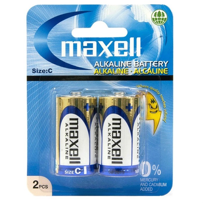 باتری متوسط  C Battery   Maxell LR14 1.5V Alkaline دوتایی157592